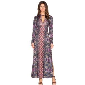 SOLD Free People Interlock Cabaret Long Sleeve Maxi Dress XS